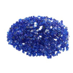 Fire Glass, 20LBS / 9KG High-Temperature Resistant Fireplace Rocks, 1/2-Inch / 12.7 mm Reflective & Smokeless Firepit Glass Rock
