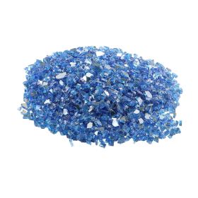 Fire Glass, 10LBS / 4.5KG High-Temperature Resistant Fireplace Rocks, 1/4-Inch / 6.35 mm Reflective & Smokeless Firepit Glass Rock