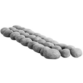 Ceramic Fire Pebble Stones, 2-3 inch 30 Pcs Lava Rocks, Reusable Fire Pit Stones Indoor and Outdoor Use