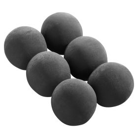 Ceramic Fire Balls, 5 Inch 6 Pcs Round Fire Stones, Reusable Lava Rocks Indoor and Outdoor Use, Decorative Fire Pit Rocks for Propane/Gas Firepla