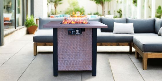 25" H Outdoor Fire Pit Table 50000BTU